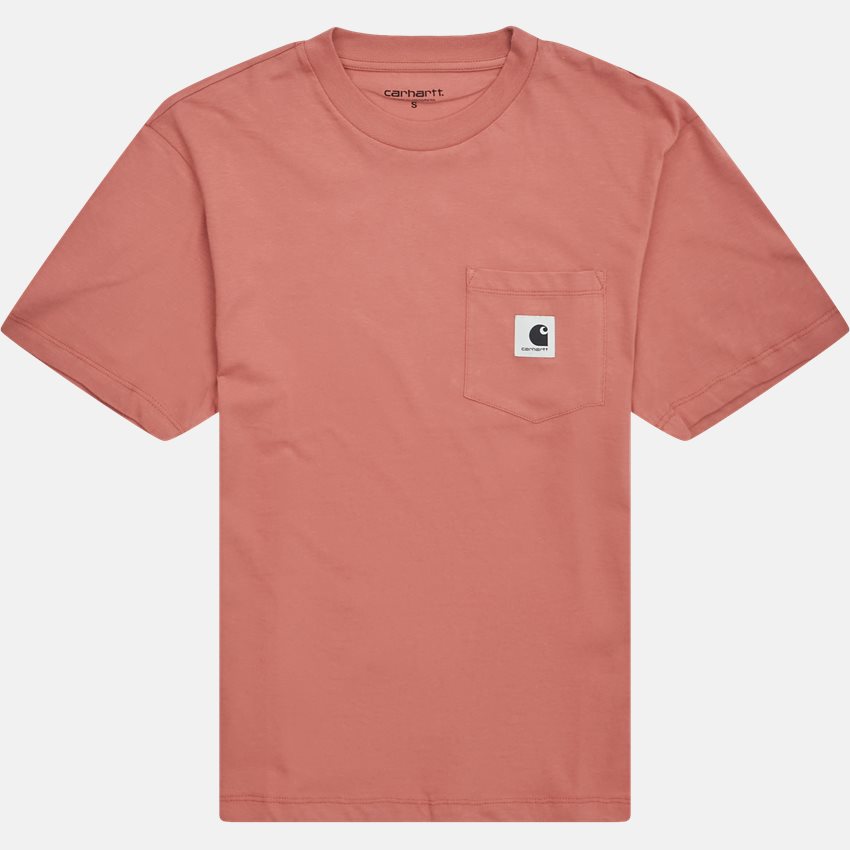 Carhartt WIP Women T-shirts W SS POCKET T-SHIRT I030793 MISTY BLUSH